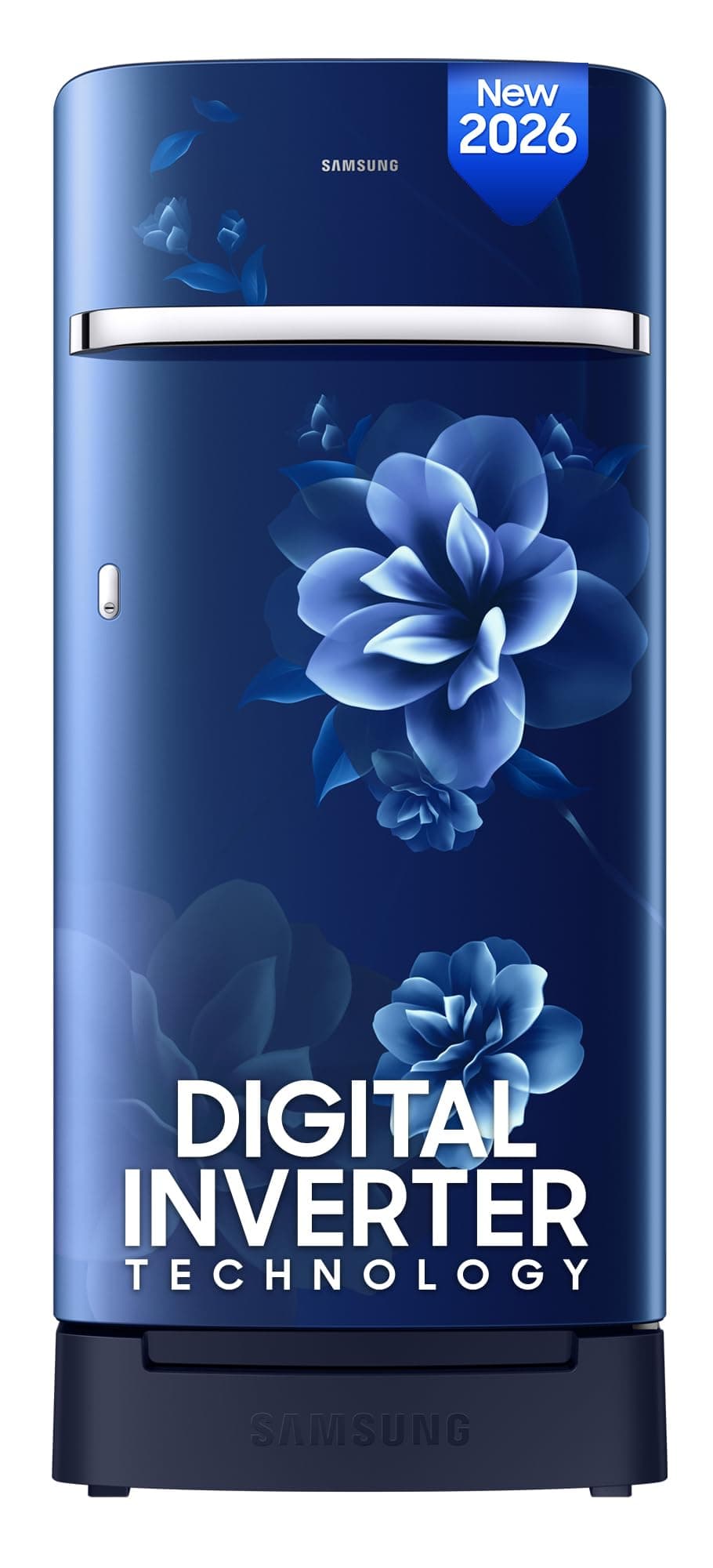 Samsung 189 L, 5 Star, Digital Inverter, Direct-Cool Single Door Refrigerator (RR21H2H25CU/HL, Camellia Blue, Base Stand Drawer, Single Touch Defrost,...