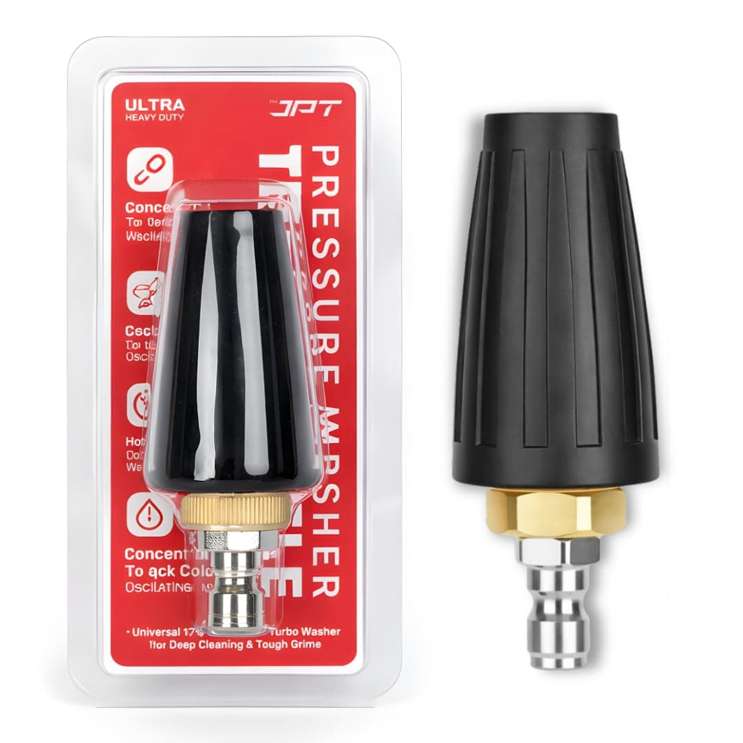JPT Washer Turbo Rotating Brass Nozzle with I/4 Male Connector
