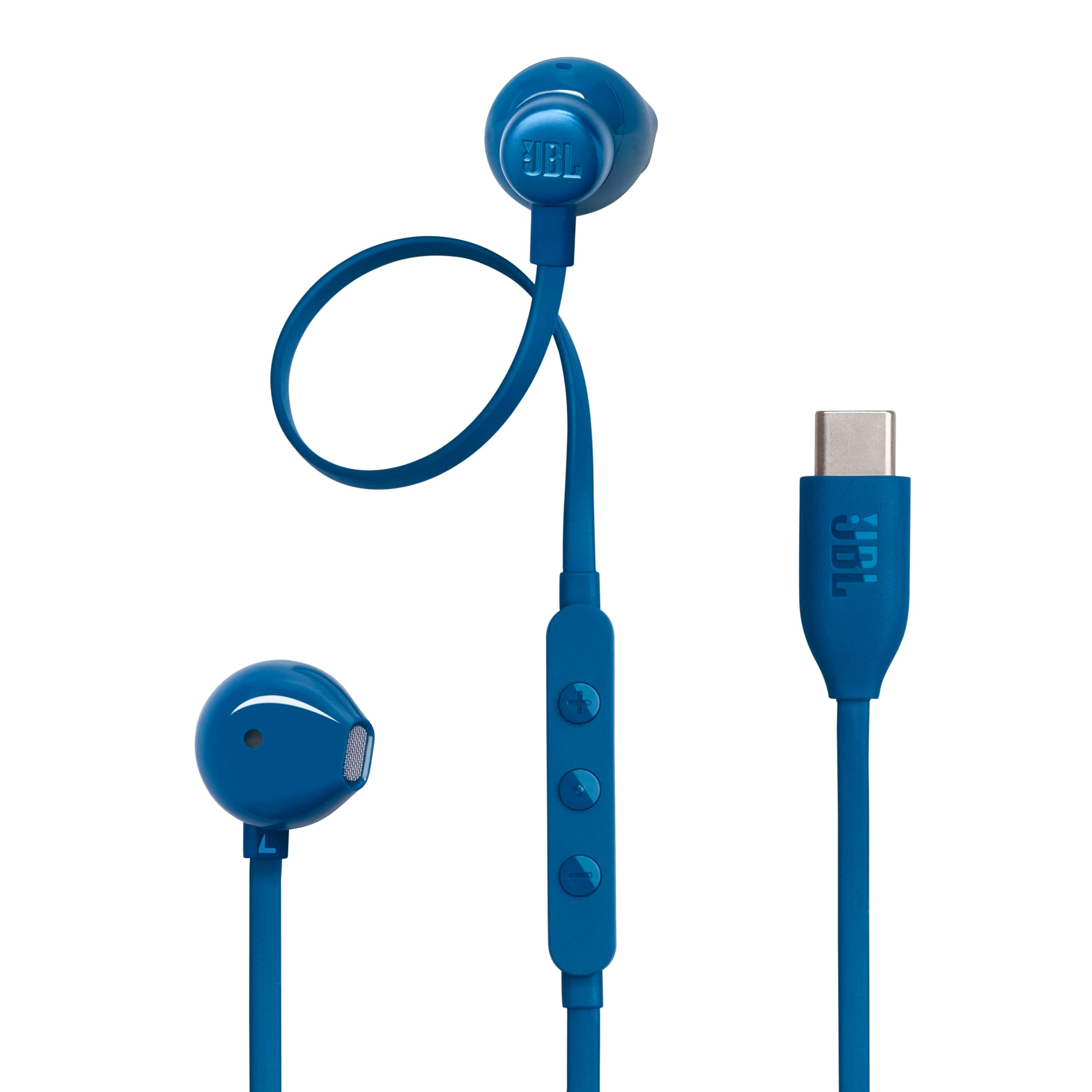 JBL Tune 305 Wired in-Ear Type C Headphones, Hi-Res Audio with Digital-to-Analog Converter, 3-Button EQ Preset Remote with Microphone, Tangle-Free Fla...