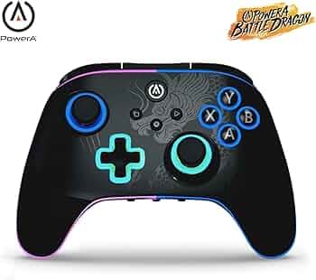 PowerA Battle Dragon Pro Wireless Controller with Lumectra for PC & Cloud Gaming: Magnetic Hall Effect Joysticks/Triggers, Adjustable Height Joysticks...