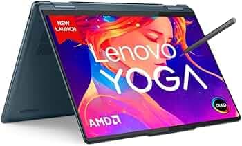 Lenovo Yoga 7 AMD Ryzen 7 7735U 14"(35.5cm) OLED 2-in-1 400Nits Laptop(16GB/1TB SSD/Win 11/Office 2021/Backlit KB/Digital Pen/1Yr Warranty/Alexa/3 Mon...