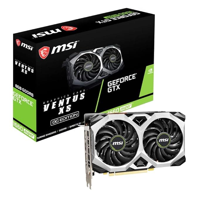 MSI GTX 1660 Super Ventus XS OC 6GB GDDR6 Gaming Graphic Card, Black (V375-279R) Graphics Cards
