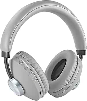 LANDMARK LM-BH101 Thump Wireless On Ear Bluetooth Headphone with Mic, 40mm Drivers, Padded Ear Cushions and Voice Assistant Support- Silver