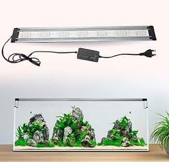 QUANLONG (QL-750E) Aquarium Ultrathin Aluminium LED Light for Fish Tank 2.5 FT (80 CM) | WRGB - Multi Color | Stylish Design with Adjustable Bracket |...