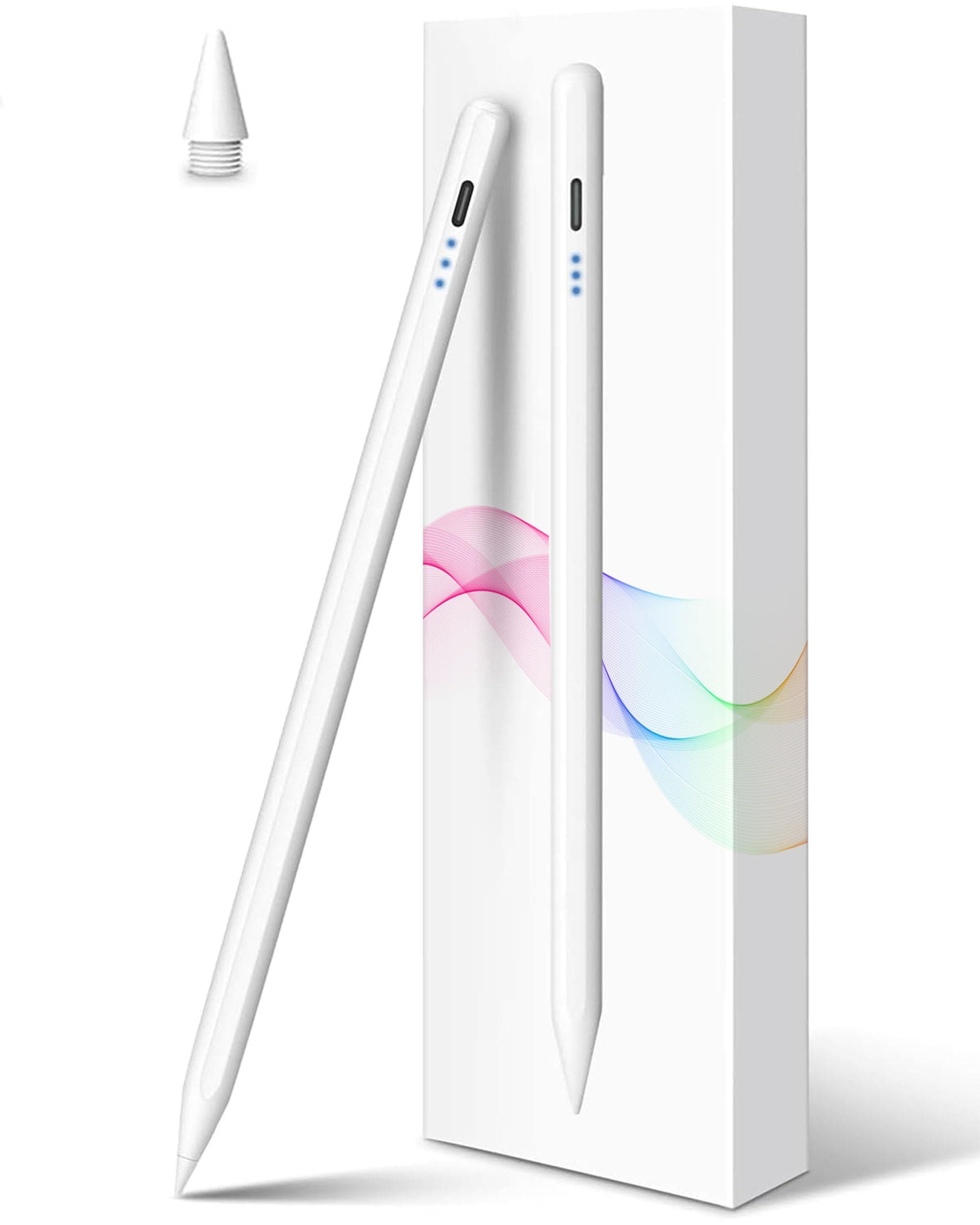 Eller santé® Stylus Pen| Active Stylus Pencil for iPad with Palm Rejection Tilt Sensor| iPad air Accessories Compatible with (2018-2021) Apple iPad Pro, Precise for Writing/Drawing. (with Tips)