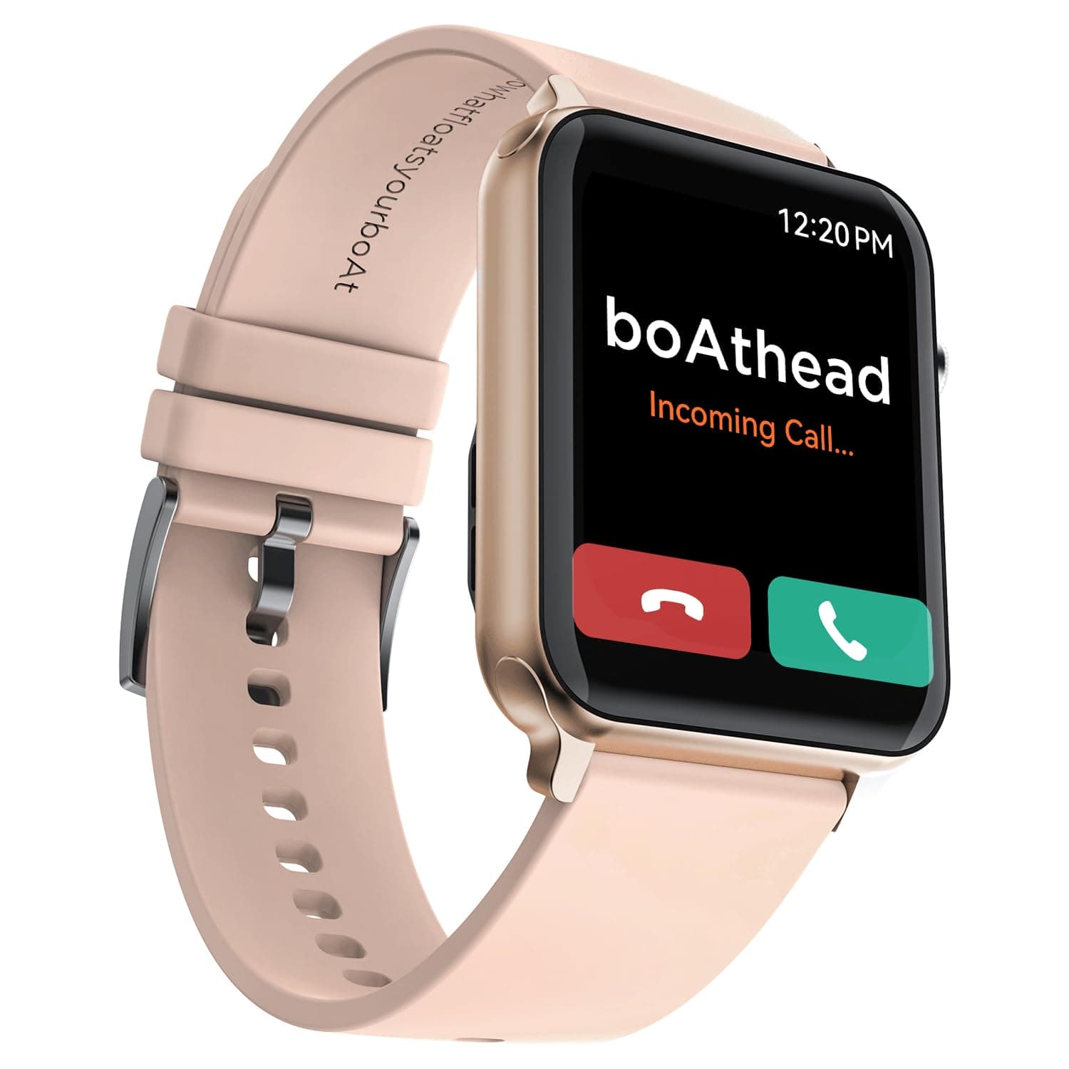 boAt Wave Call Smart Watch w/Bluetooth Calling, 1.69" (4.2 cm) HD Display w/ 550 NITS & 70% Color Gamut, 150+ Watch Faces, Multi-Sport Modes,HR,SpO2, IP68(Flamingo Pink)