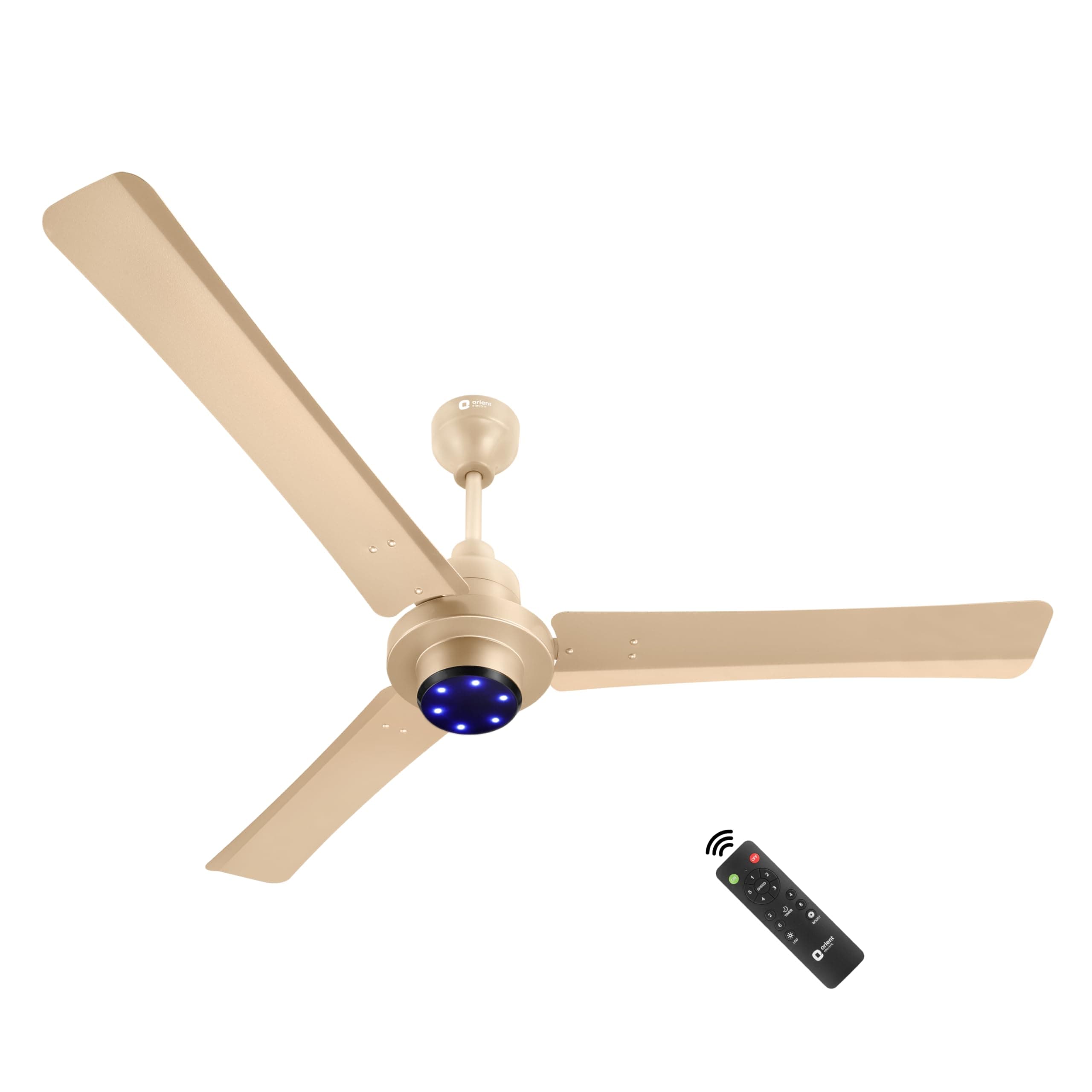 Orient Electric I Tome Pro 1400 mm BLDC Ceiling Fan with Remote | BEE 5-star rated Energy Saving Fan | 3-year warranty by Orient | (Topaz Gold)