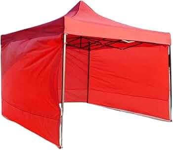 CALANDIS Waterproof Instant Canopy Tent Sidewall Sun Shade Shelter | Outdoor shelter | Event Tent | Folding Canopy| Size: 190x290cm | Red