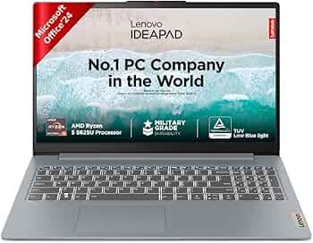 (Refurbished) Lenovo IdeaPad Slim 3 Ryzen 5 5625U 15.6" (39.6cm) FHD Thin and Light Laptop (16GB RAM/512GB SSD/Integrated AMD Radeon Graphics/Windows ...