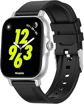 SnapUp Turbo Bluetooth Calling Smartwatch with Snap Sync, 1.85 Prima 2.5D Curved Display, 450 Nits Brightness, Health Tracker, Custom Smart Watch Face...