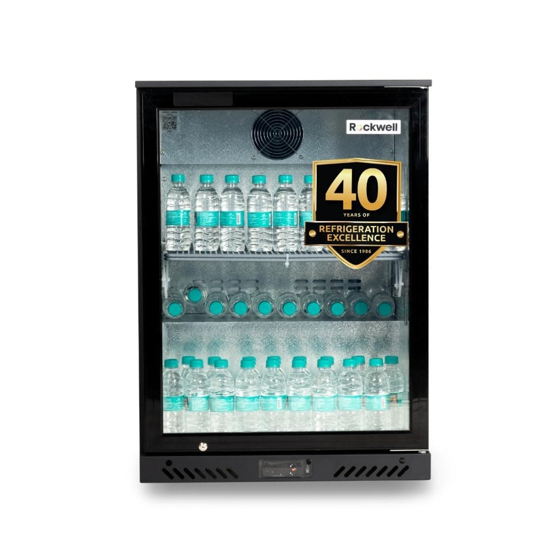 ROCKWELL 130Ltr, Back Bar Cooler, Digital Temperature Display, Heavy Duty Design (BB120C, Black)