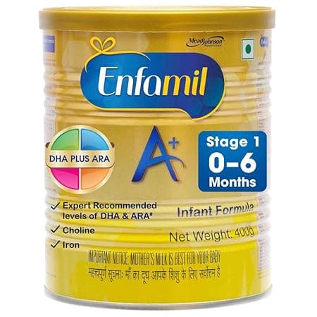 Enfamil A+ Stage 1: Infant Formula (0 to 6 months) 400gm Powder Baby Formula