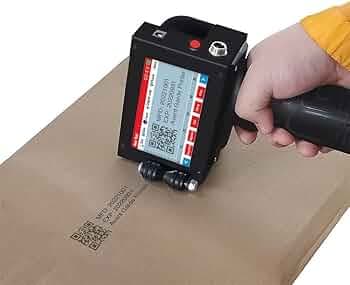 AVANT GARDE 12.7mm Industrial Thermal Handheld TIJ Batch Coding Printer Machine for Printing Mfg Date Number Mrp Expiry Logo QR Barcode on Drums Bottl...
