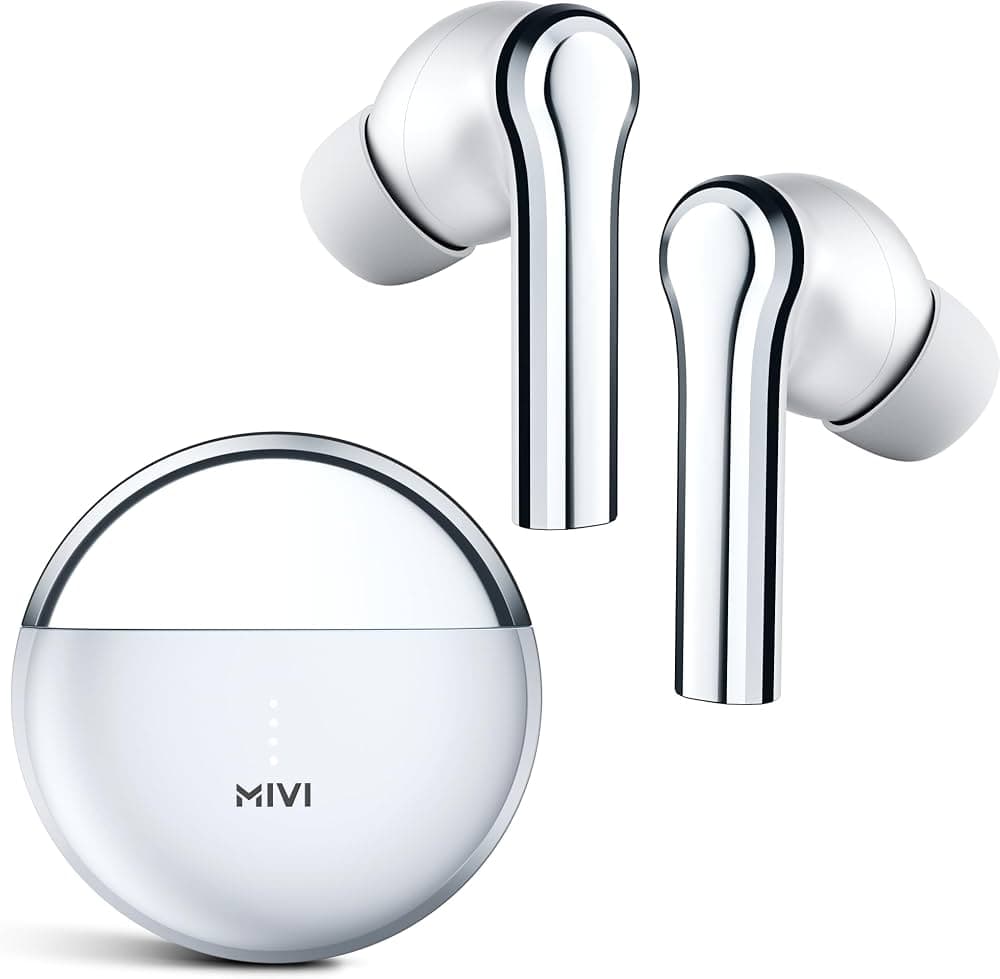 Mivi DuoPods i5 [ Newly Launched ] True Wireless Earbuds, High-end Metallic Finish, 13mm Rich Bass Drivers, 50 Hrs, Low Latency, Type C Fast Charging,...