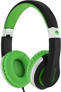 Rockpapa I20 Wired On Ear Headphone with Mic (Black Green)