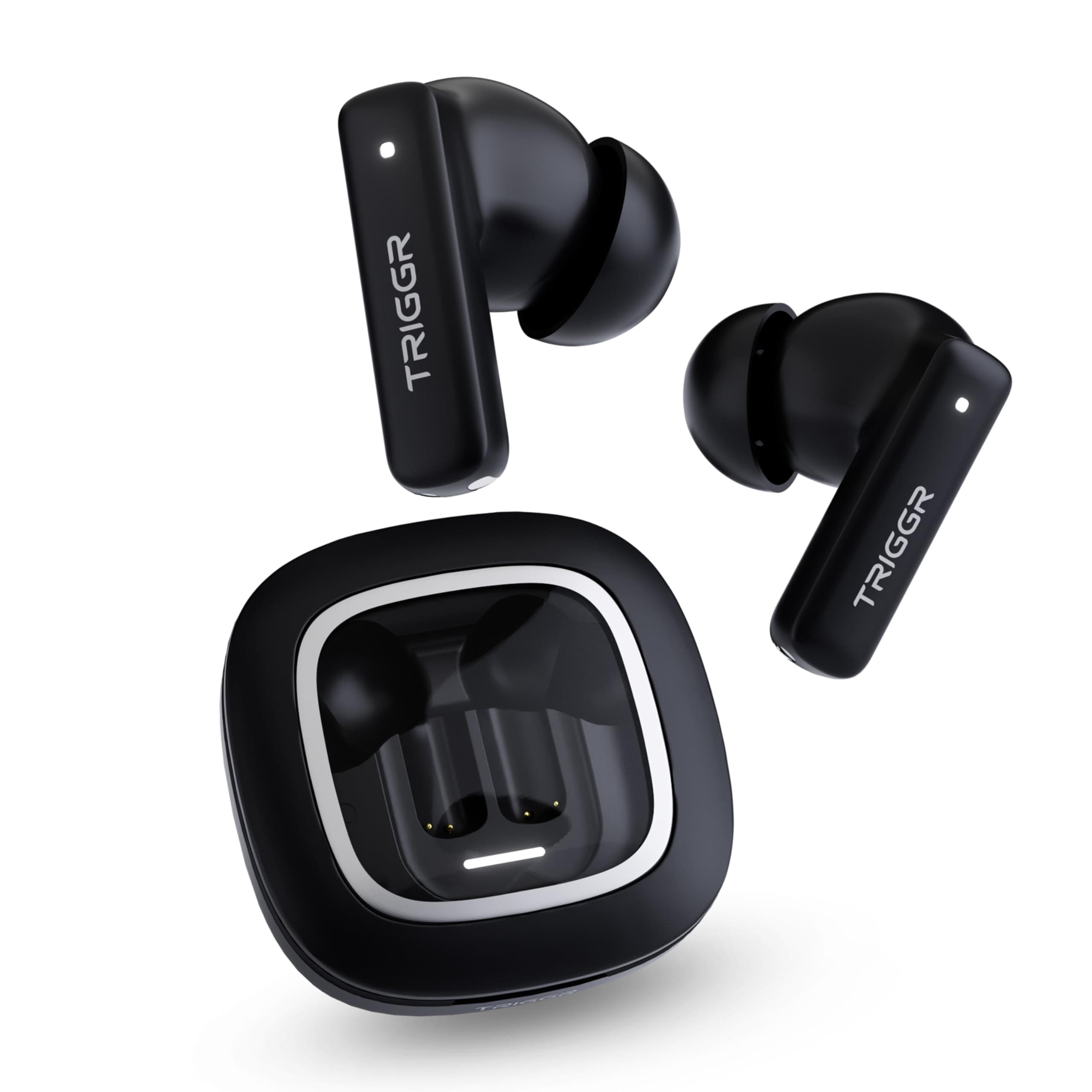 Apex S1 with Dual Pairing, 100H Battery, Quad Mic ENC, Rapid Pair, Rubber Finish Bluetooth (Midnight Black, True Wireless)