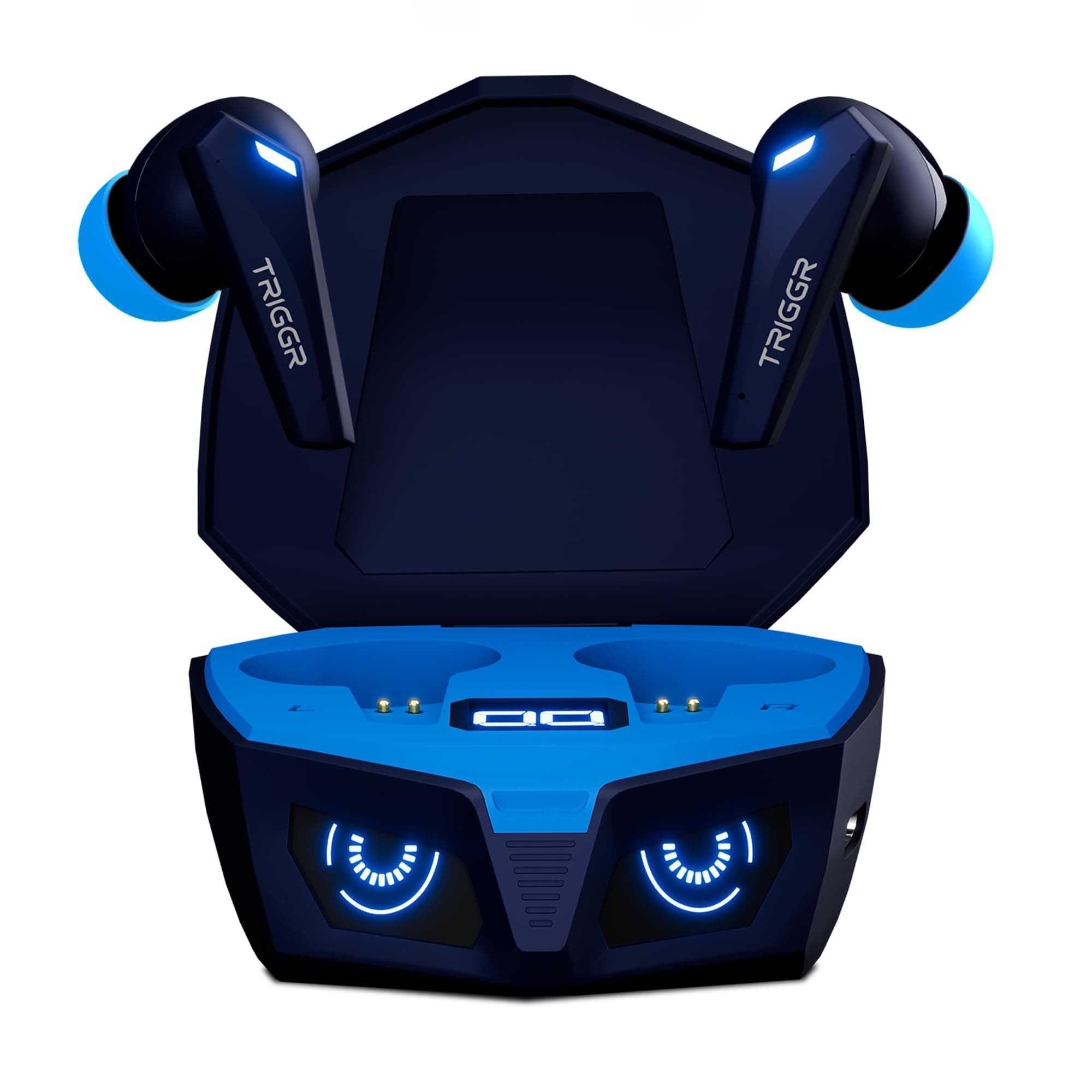 TRIGGR Kraken X1 Plus Truly Wireless Bluetooth Gaming in Ear Earbuds with Dual Pairing, Battery Display, Quad ENC, 70H Battery, Bluetooth Earbuds TWS ...