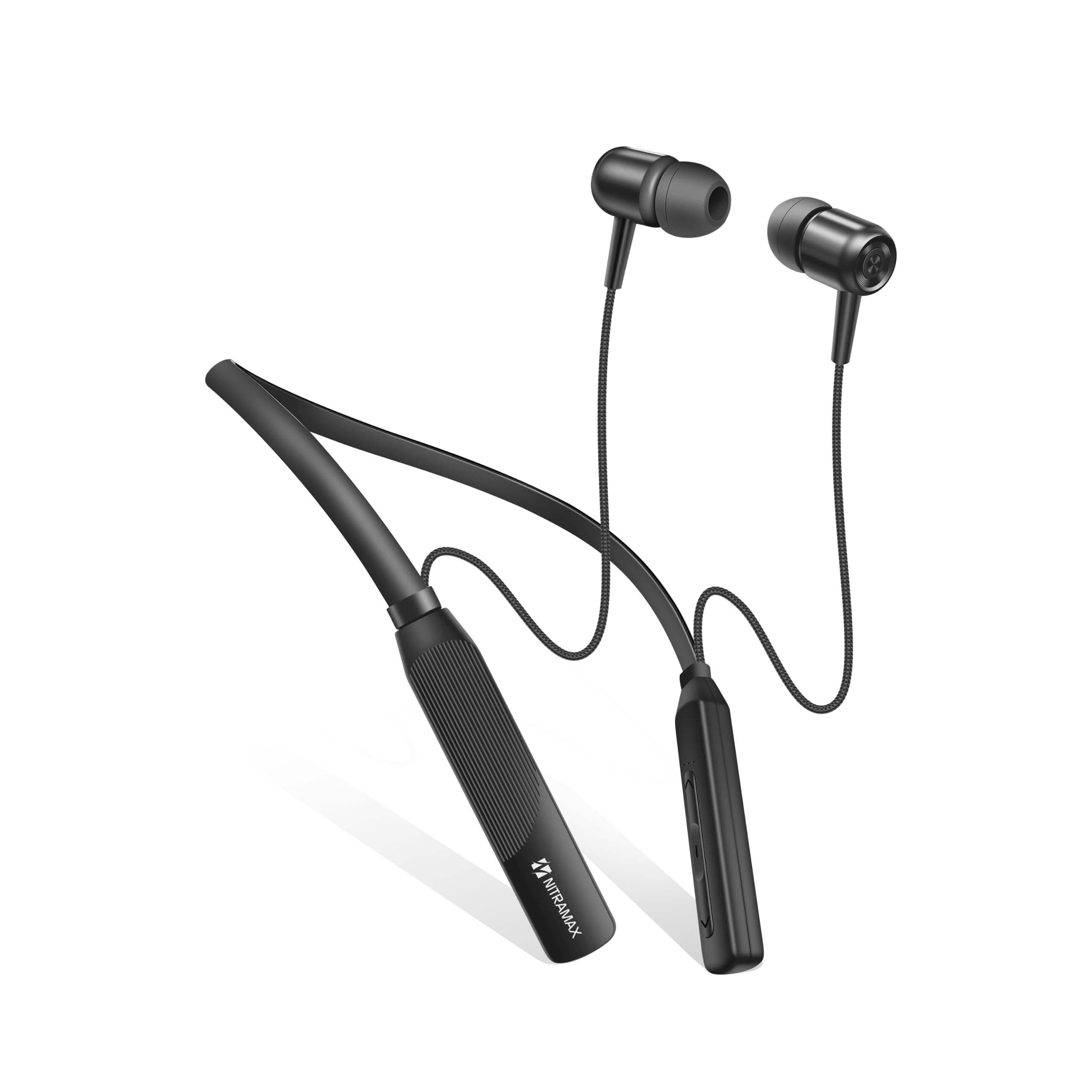 Bluetooth 5.4 Neckband Earphones, Superior Bass, 20 Hour Playtime, HD Calling with Noise Reduction