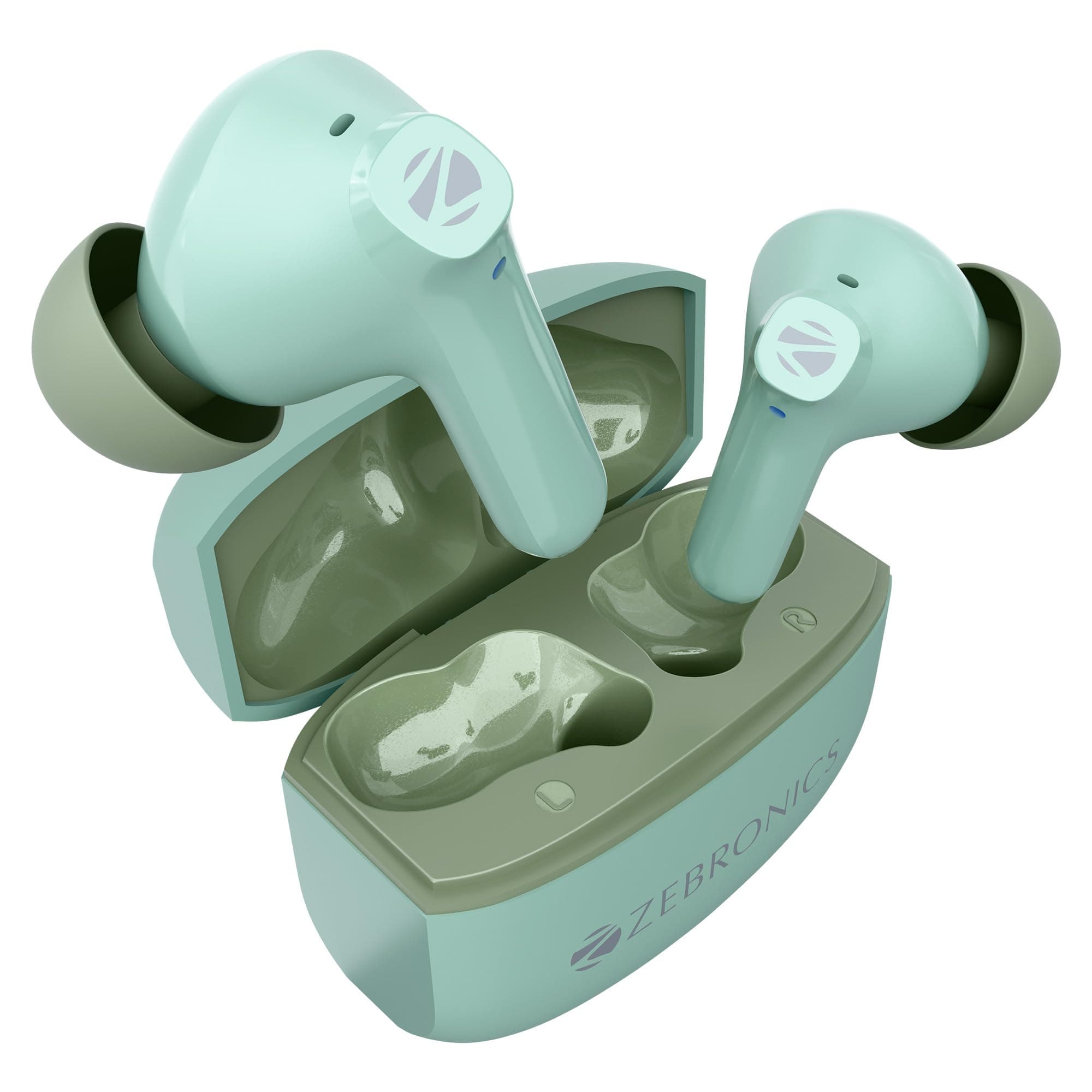 Zebronics PODS 141 in-Ear Wireless Earbuds, Upto 35 Hrs Backup, Dual EQ, Quad MIC ENC, 10mm Bass Drivers, Rapid Charging, Bluetooth, Dual Pairing, Fla...