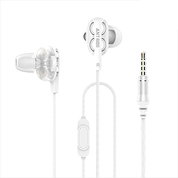 Ant Audio Doble W2 Dual Driver Wired in-Ear Headset (White) In-Ear