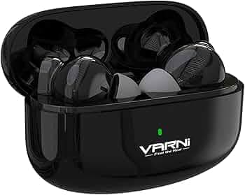 VARNI Big-B Earbuds with 80Hrs Playtime,Touch Control, Lighting Fast Charging,IPX5 Bluetooth Headset (Black, True Wireless) (Black)