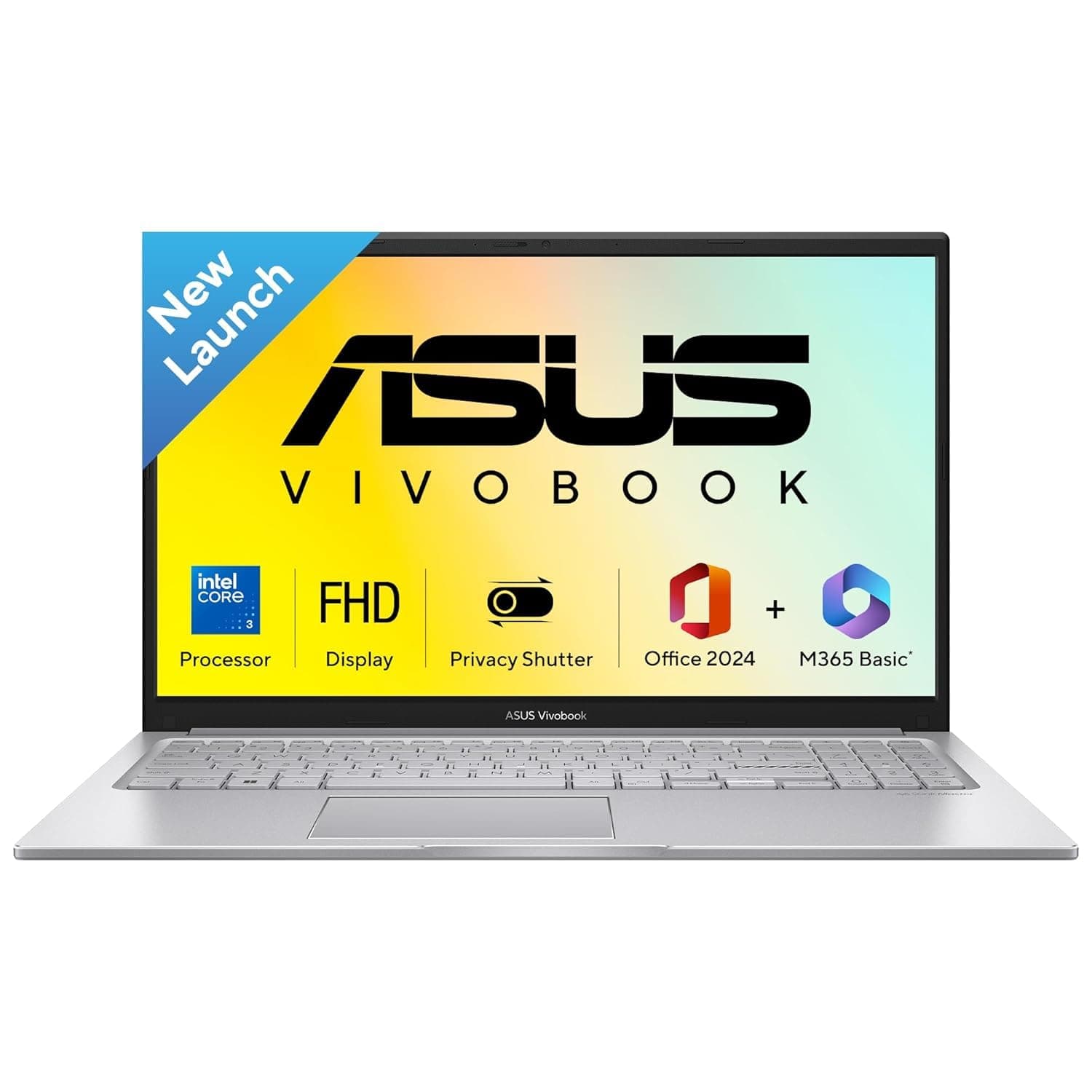 ASUS Vivobook 15, Thin & Light Laptop,(i5 14th Gen) Intel Core 5 120U (16GB/512GB SSD/Intel Graphics/ 15.6" FHD/Windows 11 H/Office 2024+M365 Basic(1-...