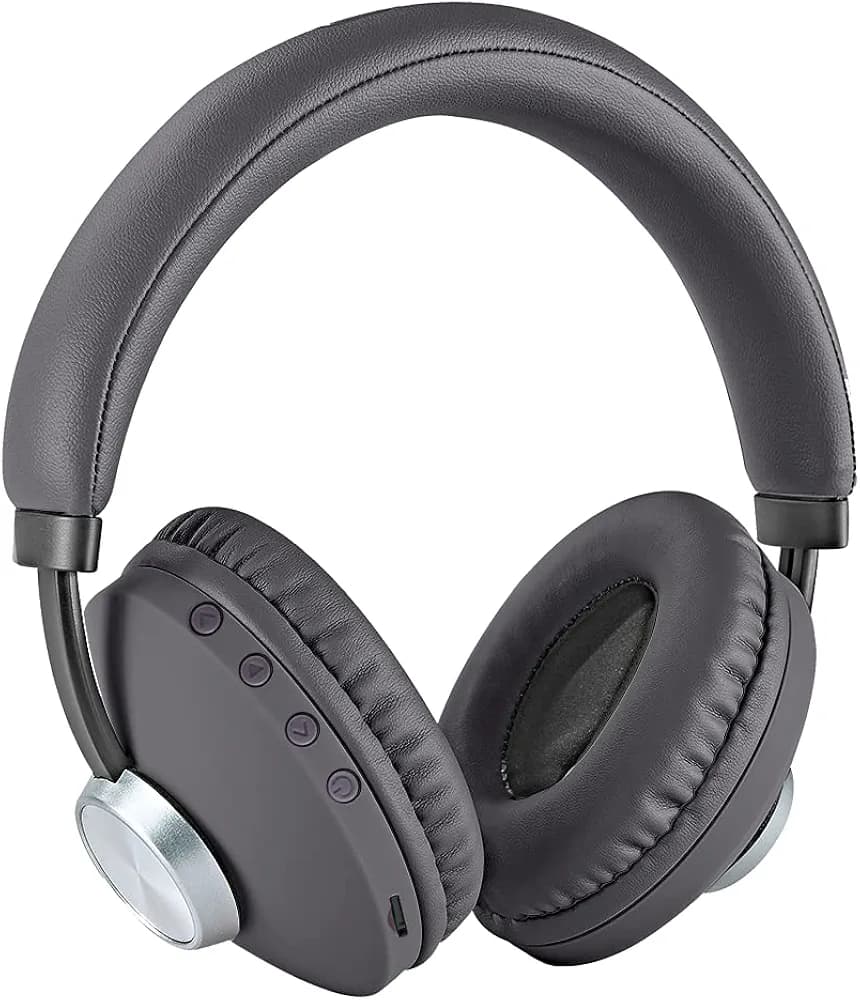 LANDMARK LM-BH101 Thump Wireless On Ear Bluetooth Headphone with Mic, Upto 10 Hours Music Bliss, Comfort, Bluetooth v5.0, 40mm Drivers, Padded Ear Cushions and Voice Assistant Support- Grey