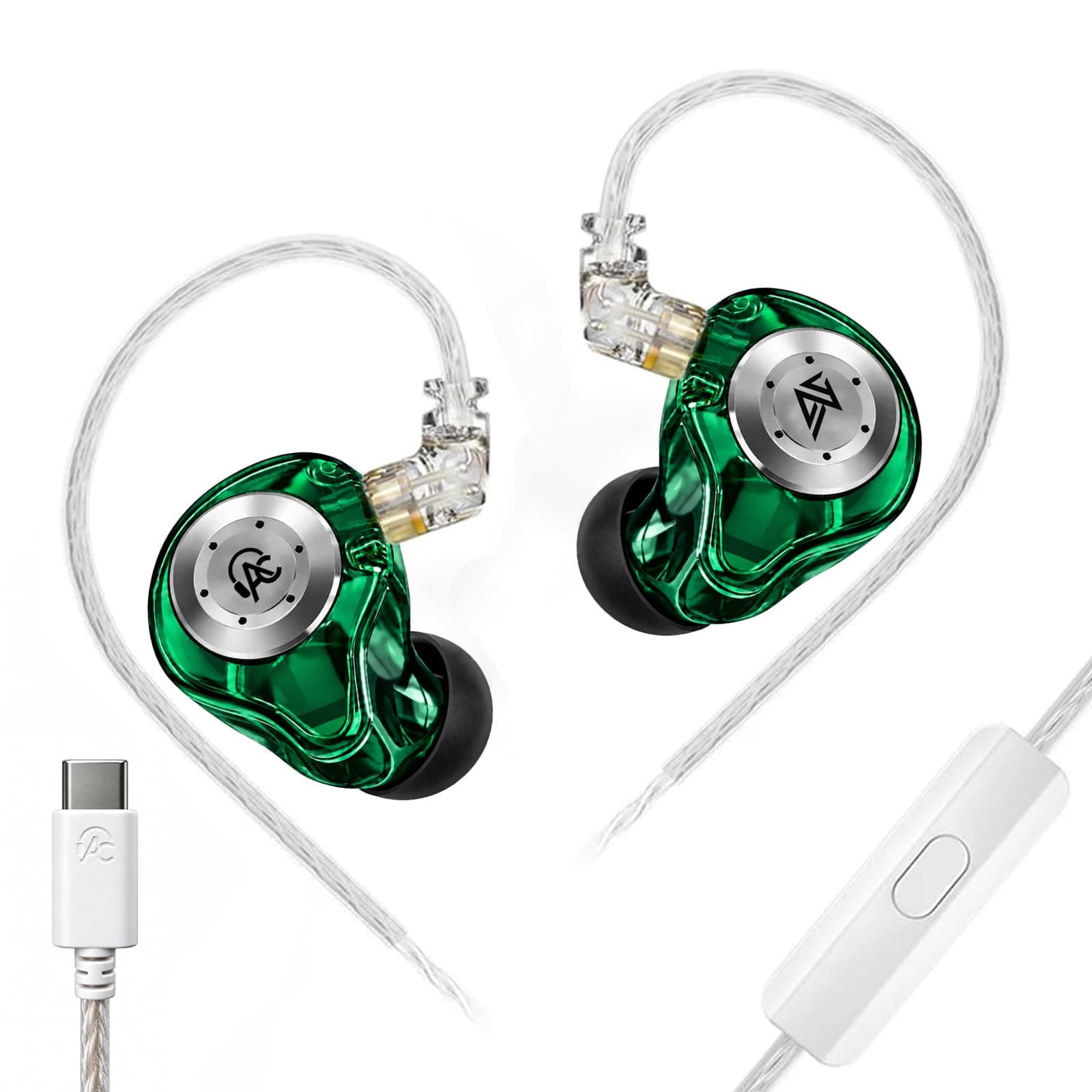 AUDIOCULAR x KZ EDX Pro HiFi Wired in-Ear Monitor (IEM) Earphones with KT02H20P DAC 10mm Dynamic Driver, App Sound Customization, Wide Soundstage, Det...