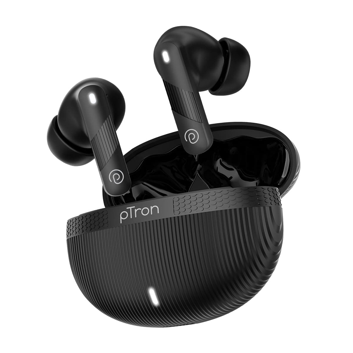 pTron Bassbuds Fury in-Ear TWS Earbuds with 13mm Drivers, 50Hrs Playtime, AI-ENC Clear Calls, Bluetooth V5.4 Wireless Headphones, Voice Assistant, Typ...