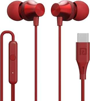 Portronics Conch Beat C in Ear Wired Earphones with Mic, Type C Audio Jack, 10mm Driver, 1.2m TPE Anti Tangle Wire, in line Mic Controls, Powerful Aud...