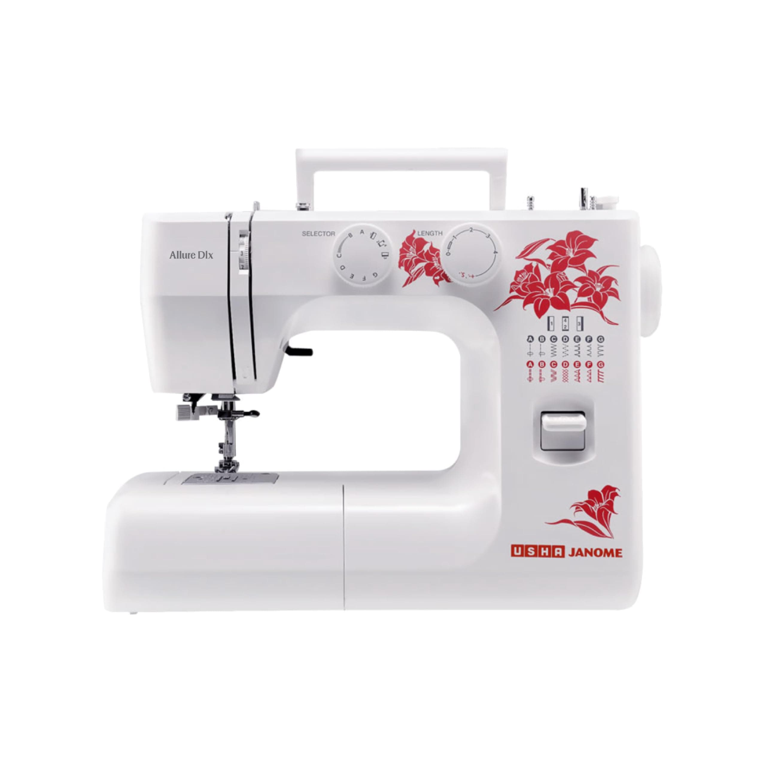USHA JANOME Allure DLX Electric Sewing Machine -White