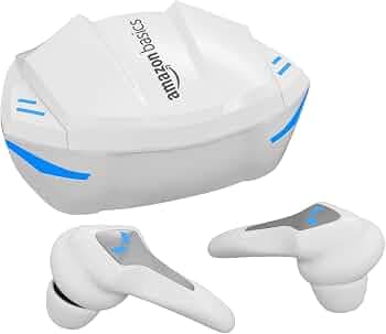amazon basics True Wireless Gaming Mode in-Ear Earbuds, Up to 50ms Low Latency & Built-in Mic, 60H Playtime, IPX5 Sweat & Water Resistant, Touch Contr...