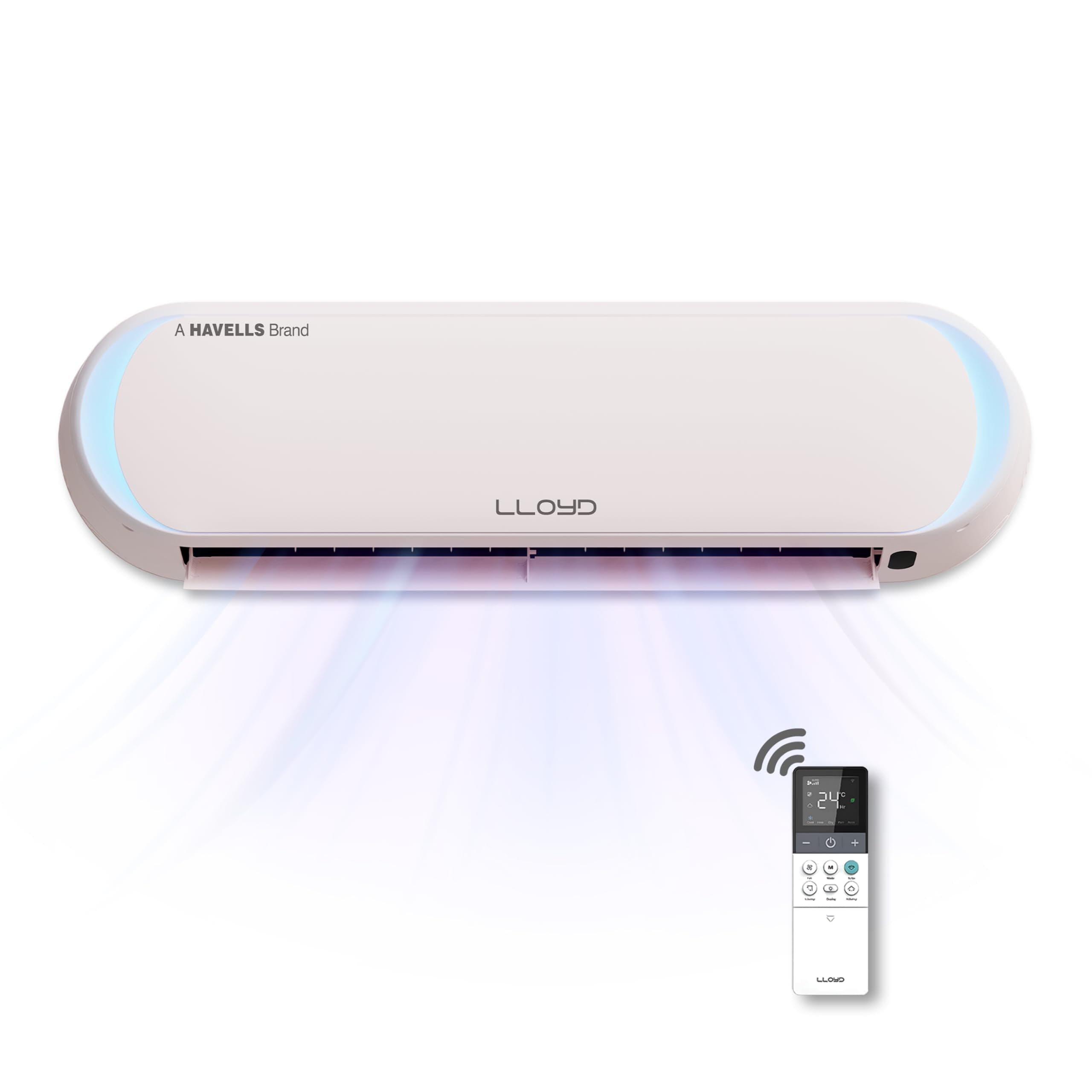 Lloyd Stellar Art 1.5 Ton 5 Star Wi-Fi Inverter Split AC (6 in 1 Expandable, Mood Lighting, In-Built Air Purifier, Direct Voice Command, Copper, White...