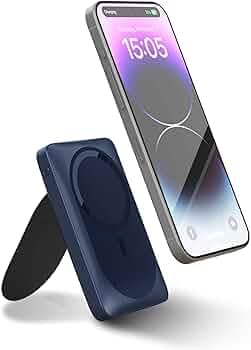 URBN 10000mAh Sleek MagSafe Power Bank with Kickstand | 15W Fast Wireless & 20W Wired Charging | Strong Magnetic Hold | Dual Input (Type-C & Lightning...
