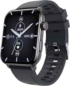 itel ICON-3 Smartwatch with Single chip BT Calling, 2.01" AMOLED Display, 500 Nits Brightness, Functional Crown, IP67 Waterproof, 150+ Watch Faces, 24...