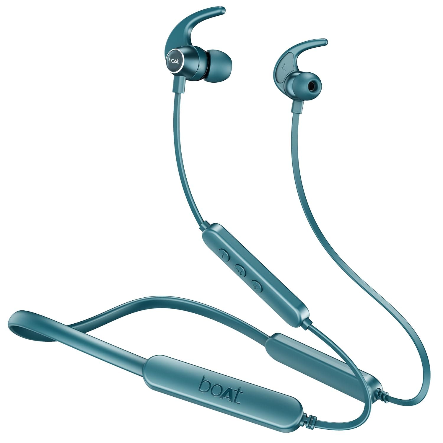 Boat Rockerz 255 Pro+ Upto 40 Hours Playback, ASAP Charge, Ipx7, Dual Pairing and V5.0 Bluetooth Wireless in Ear Earphones with Mic (Teal Green) In-Ea
