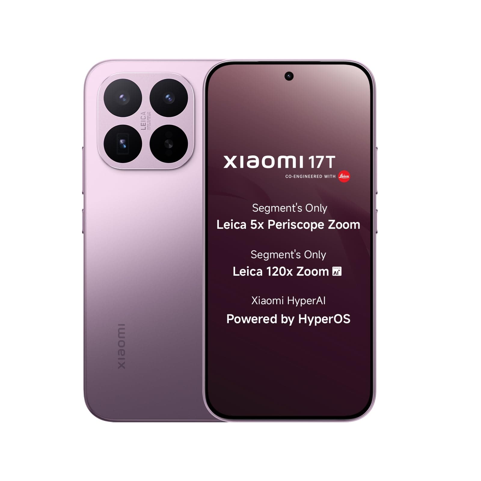 XIAOMI 17T (Violet,12GB+256GB)|Flagship Leica Cameras|Leica UltraPure Optics|Segment Best Leica 5X Optical Zoom|120X AI Zoom|16.74cm(6.59") 120Hz AMOL...
