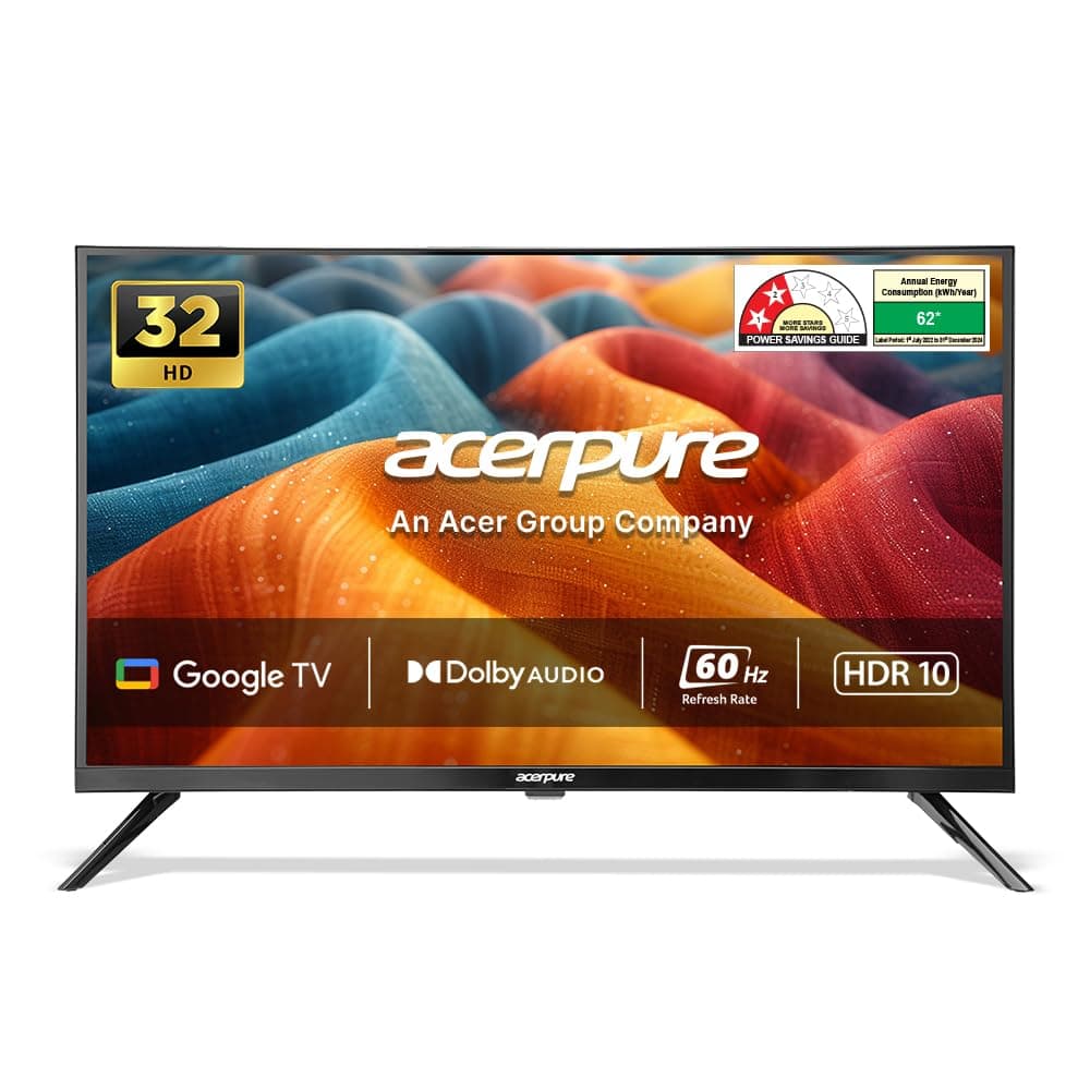 Acerpure 80 cm (32 inch) Aspire Series HD LED Smart Google TV AP32HG41AASPD Model (Black)