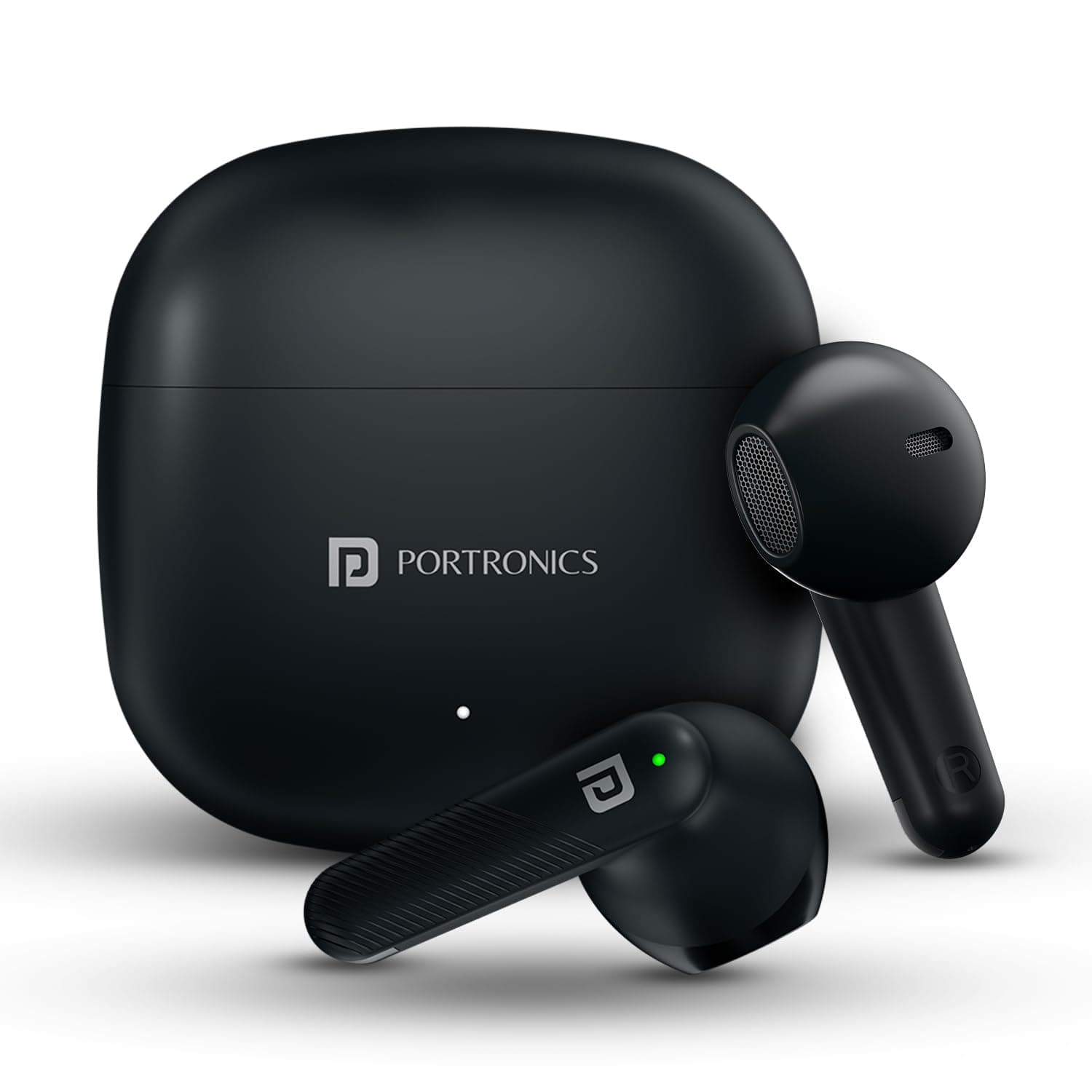 Portronics Harmonics Twins S18 in Ear TWS Earbuds with 30H Playtime, in Built HD Mic, Game/Music Mode, 13mm Dynamic Driver, Low Latency, Touch Control...
