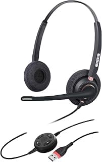 LIVEY Audixa 805DM (USA) AINC USB Wired Headset | AI Noise Cancelling Mic | Dual-Mic ENC | Microsoft Teams Optimized, UC C...
