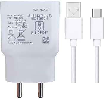 50W Ultra Fast Type-C Charger for vivo Y18 Charger Original Adapter Like Mobile Charger | Qualcomm QC 3.0 Quick Charger with 1 Meter Type C USB Data C...