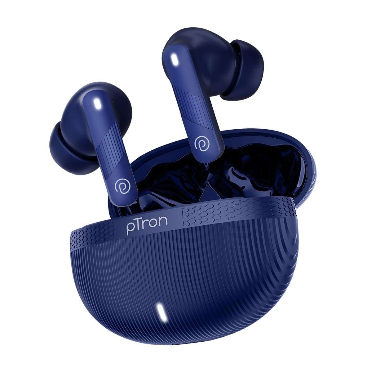 pTron Bassbuds Fury in-Ear TWS Earbuds with 13mm Drivers, 50Hrs Playtime, AI-ENC Clear Calls, Bluetooth V5.4 Wireless Headphones, Voice Assistant, Typ...