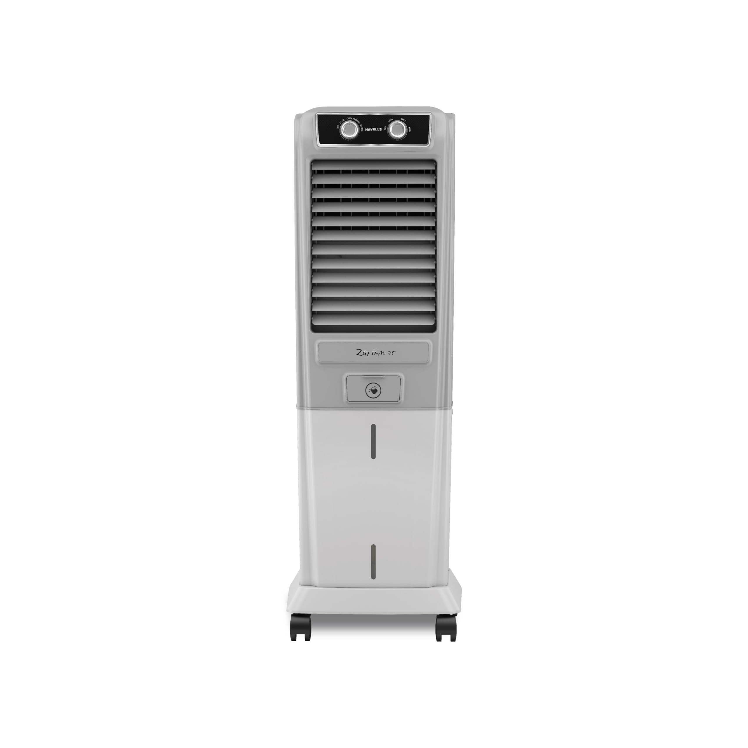 Havells Zurii-M 35L Tower Air Cooler | Powerful Air Delivery | Everlast Pump | Fully Collapsible Louvers | Bacteria Shield, High Density Honeycomb Pad...