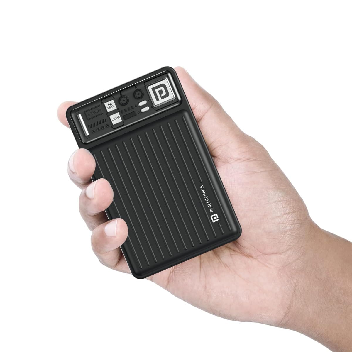 Portronics Luxcell Mini 20K Advanced 20000 mAh Smallest Power Bank with 22.5W Max Output, LED Indicator, Mach USB-A Output, Type C PD Output, Type C I...