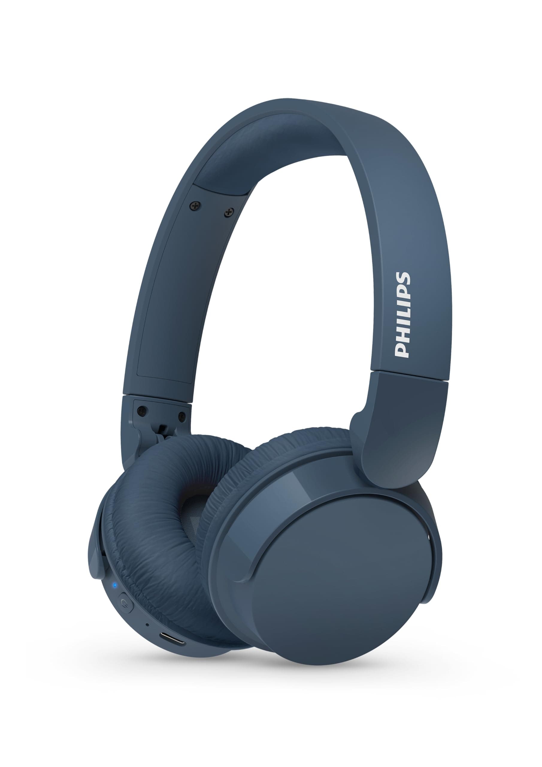 PHILIPS Audio TAH4209BL Bluetooth Headphones,Lightweight and Foldable Design, 32mm Neodynamic Drivers, 55H Playtime, USB Type-C Fast Charging, Built-i...