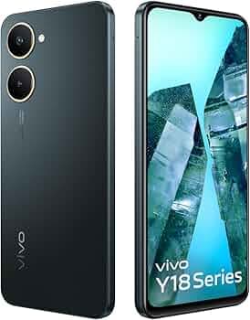vivo Y18i (Space Black, 4GB RAM, 64GB Storage) with No Cost EMI/Additional Exchange Offers |Without Charger