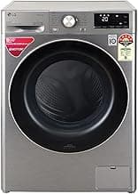 LG 8 kg 5 Star Inverter Wi-Fi Fully-Automatic Front Loading Washing Machine (FHV1408ZWP, Platinum Silver, Steam)