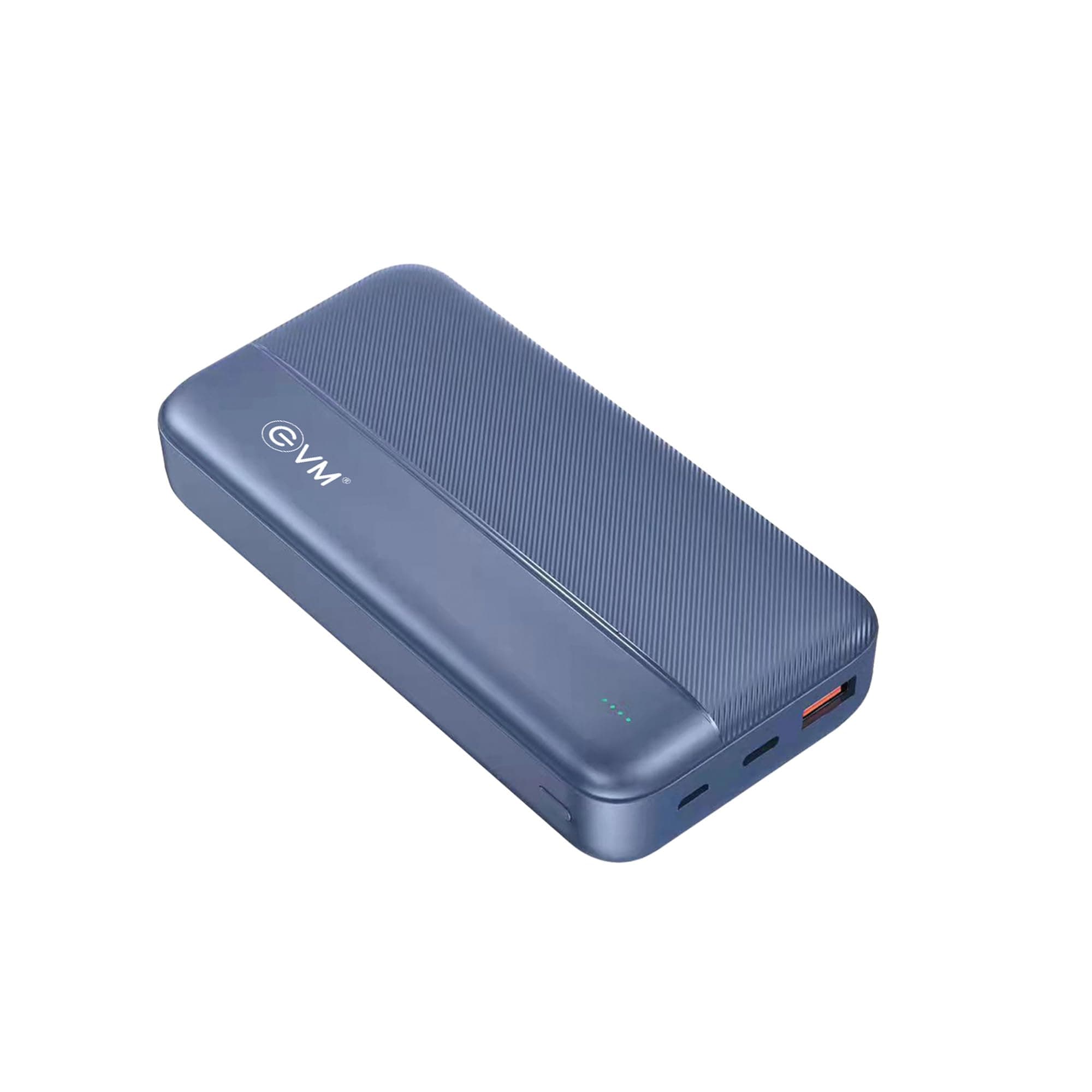 EVM EnTurbo 20000mAh Power Bank | 22.5W Super Fast Charging | Dual Output USB & Type-C | Dual Input Micro USB & USB-C | Li-Polymer Battery, PD Technol...