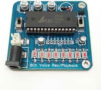 Robocraze 8 Channel Voice Recorder and Playback APR33A3 for Arduino, NodeMcu, Raspberry Pi, Robotics Projects