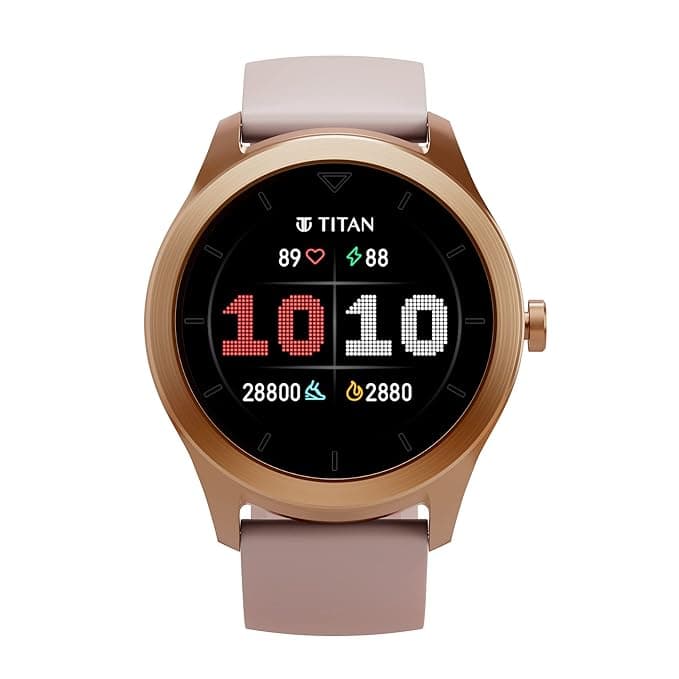 Titan Smart Smartwatch with Alexa Built-in, Aluminum Body with 1.32"Immersive Display, Upto 14 Days Battery Life, Multi-Sport Modes with VO2 Max, SpO2